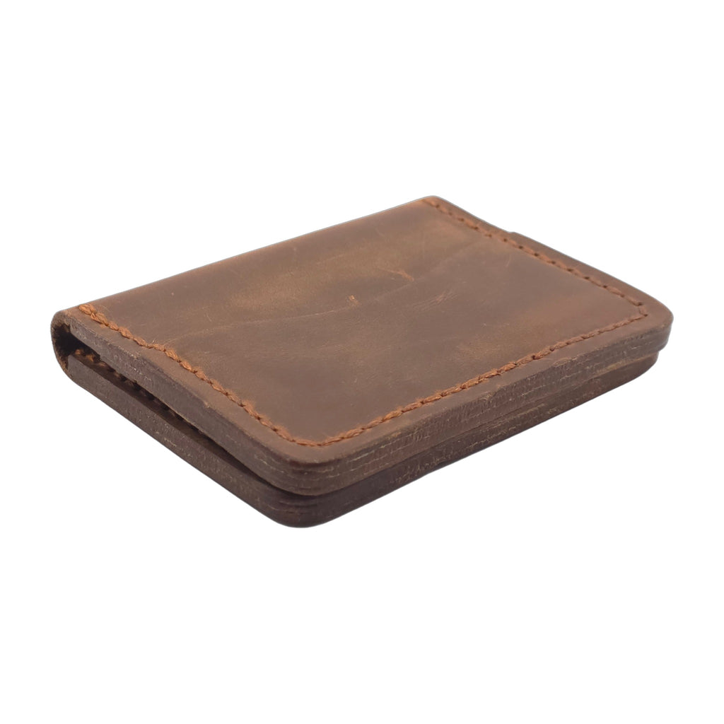 Hand stiched wallet - Dark Leathery Brown