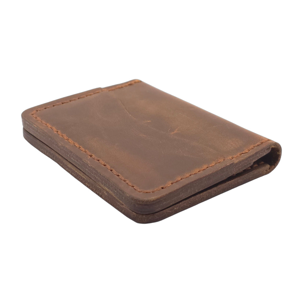 Hand stiched wallet - Dark Leathery Brown