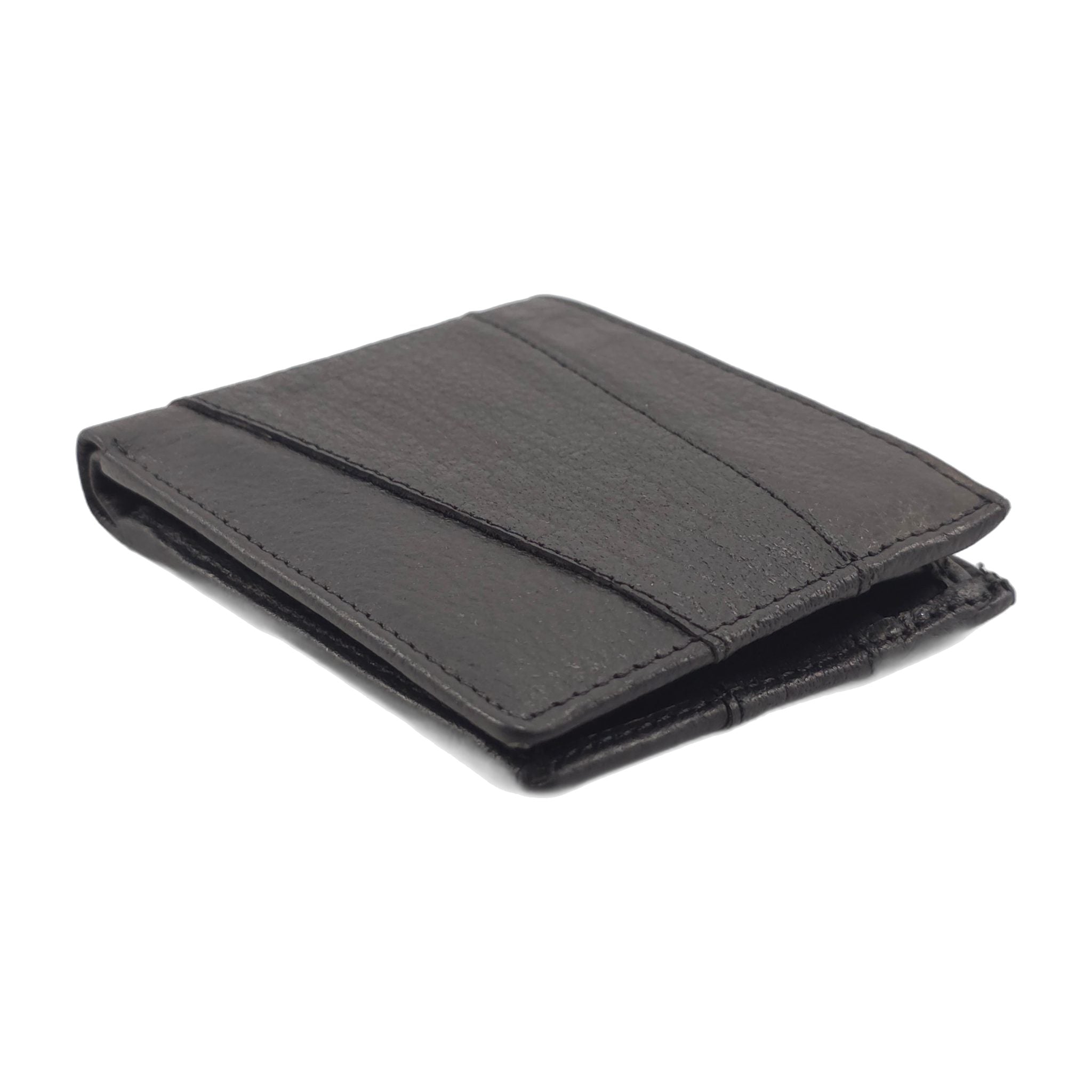 Classic Bifold Leather Wallet – Black