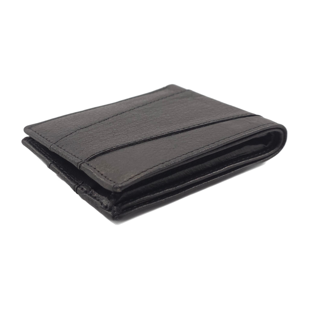 Classic Bifold Leather Wallet – Black