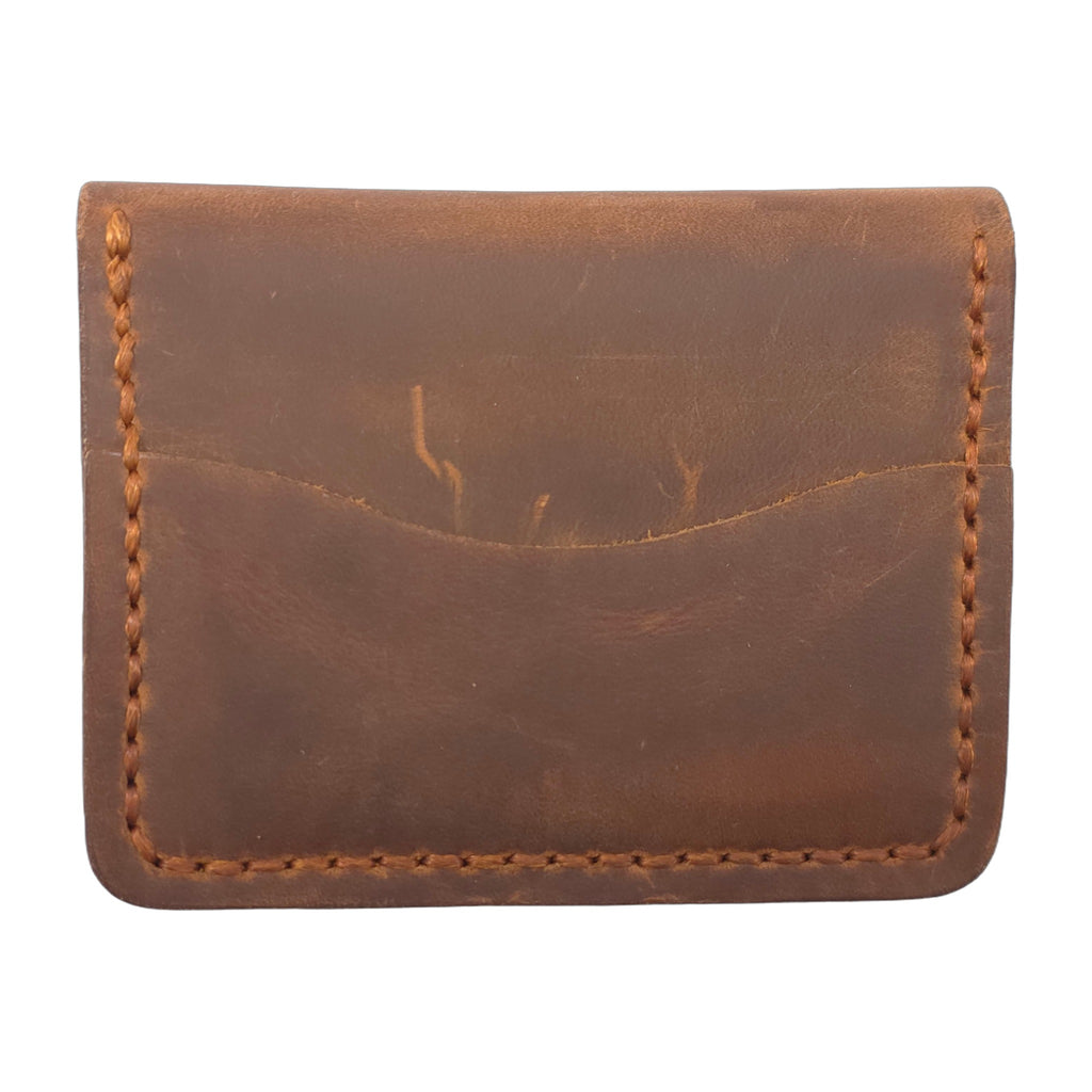 Hand stiched wallet - Dark Leathery Brown