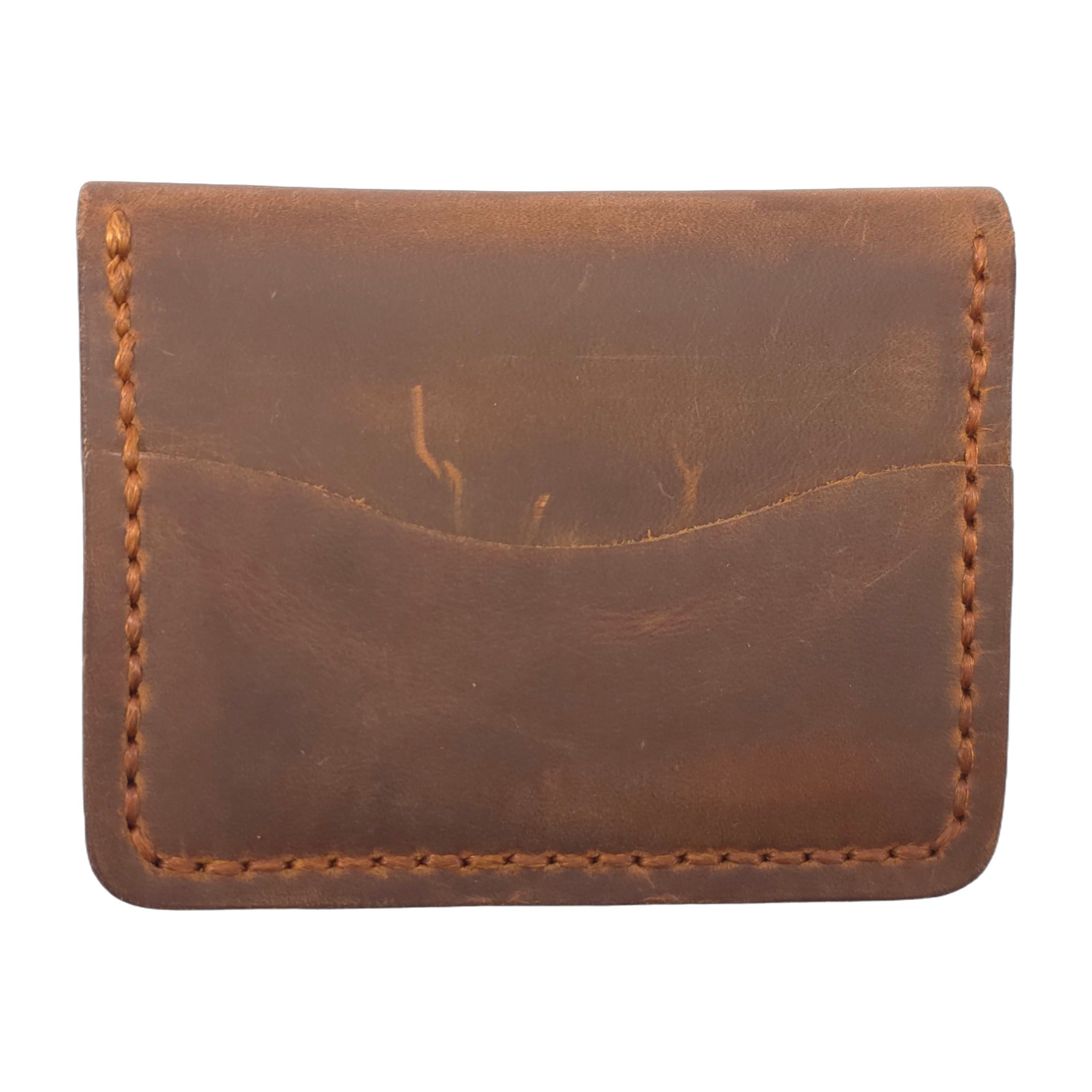 Hand stiched wallet - Dark Leathery Brown