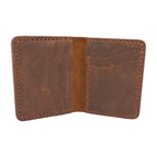 Hand stiched wallet - Dark Leathery Brown