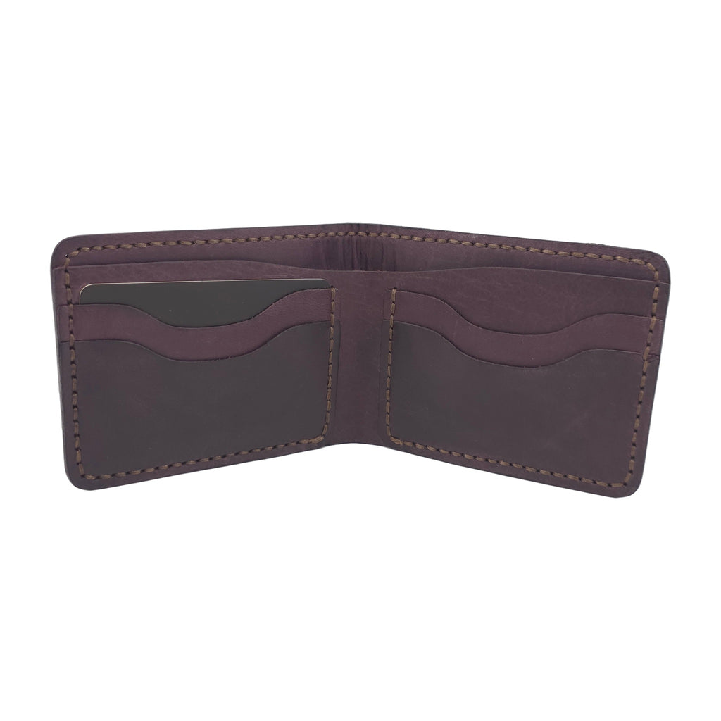 Hand stiched wallet - Mahroon