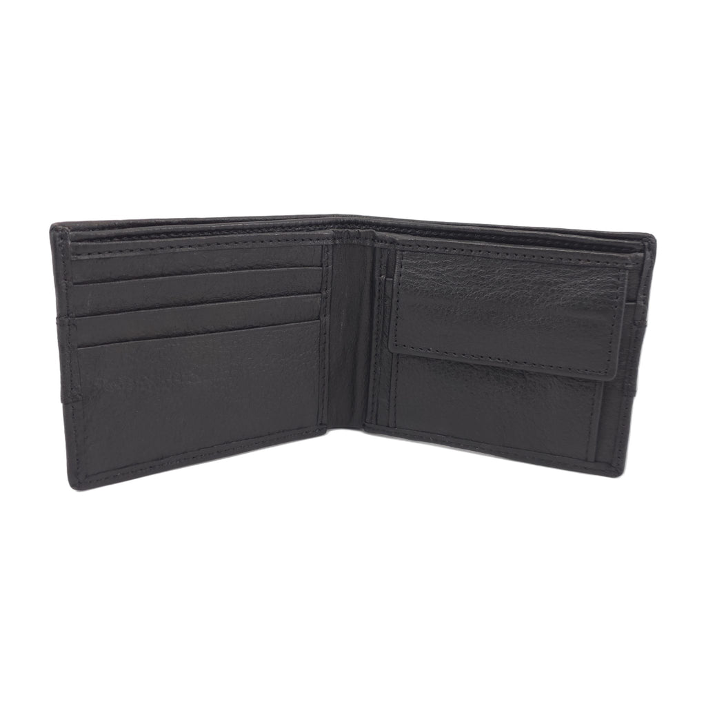 Classic Bifold Leather Wallet – Black