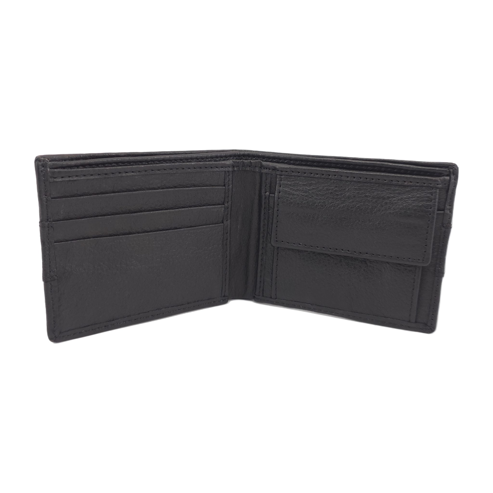 Classic Bifold Leather Wallet – Black