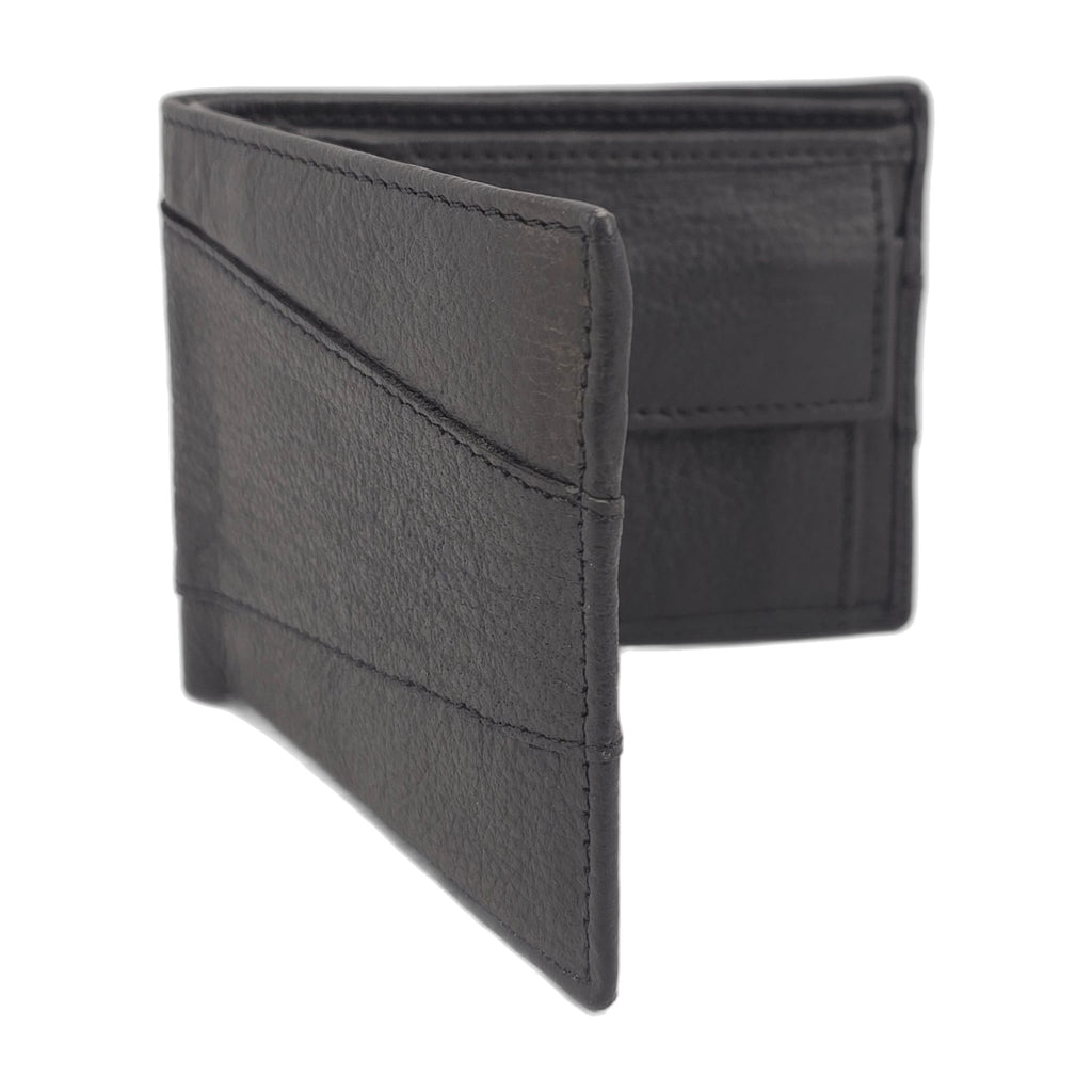 Classic Bifold Leather Wallet – Black