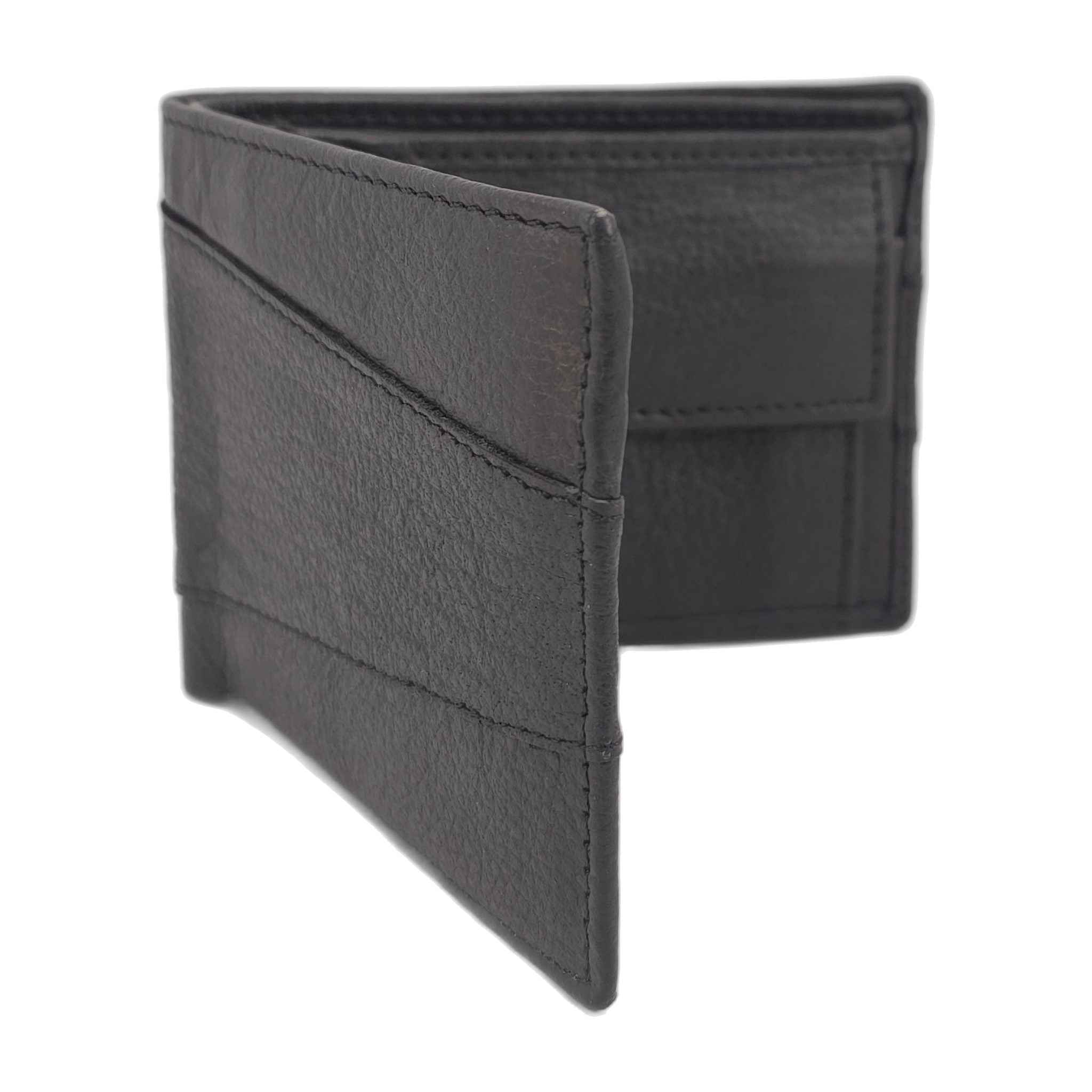 Classic Bifold Leather Wallet – Black