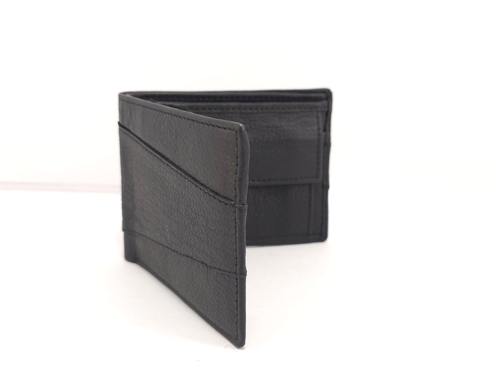 Classic Bifold Leather Wallet – Black