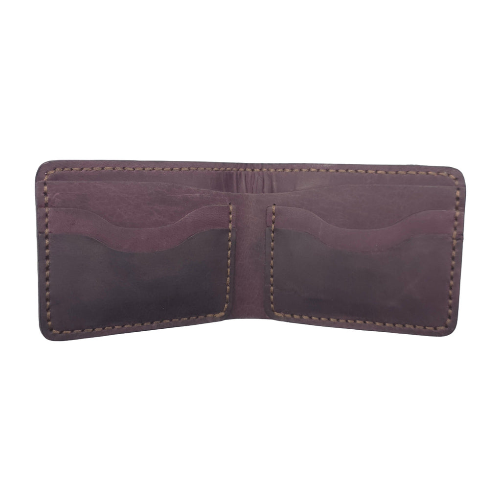 Hand stiched wallet - Mahroon