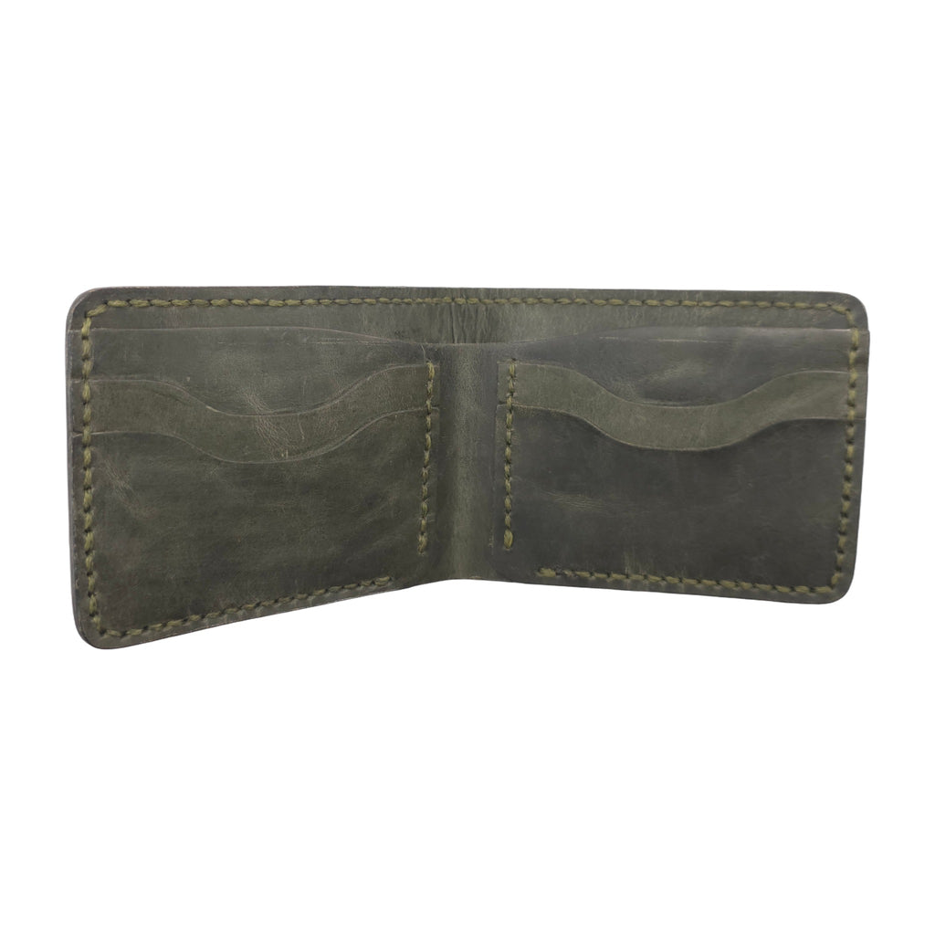 Hand stiched wallet - Dark Green