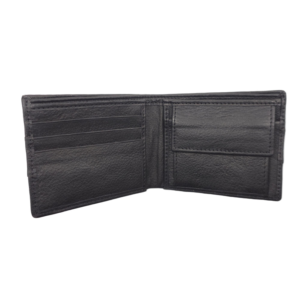Classic Bifold Leather Wallet – Black