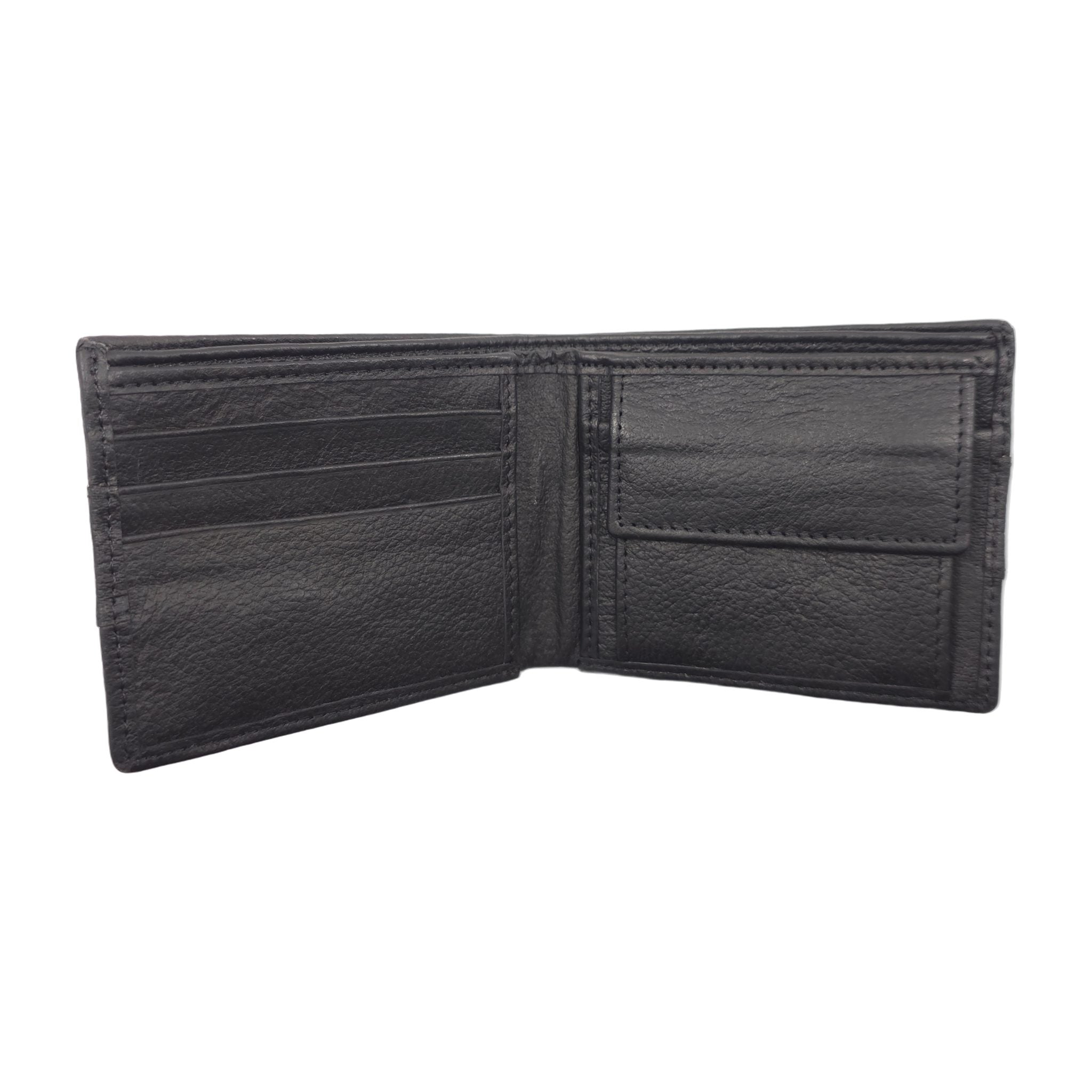 Classic Bifold Leather Wallet – Black