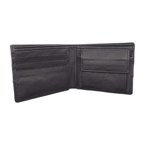 Classic Bifold Leather Wallet – Black