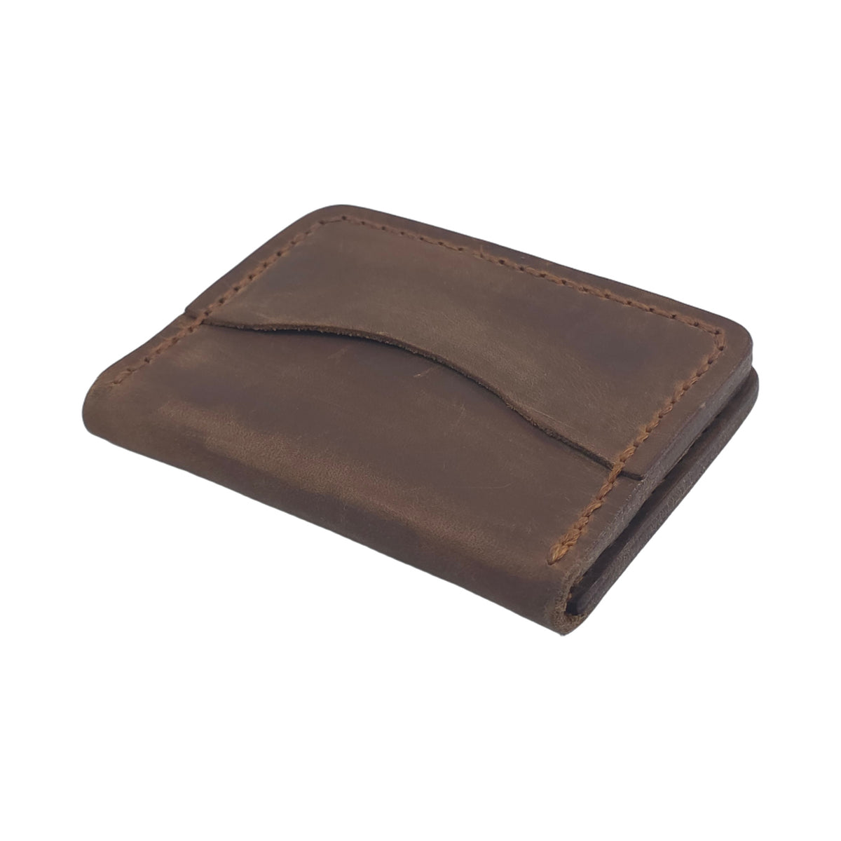 Hand stiched wallet - Dark Leathery Brown