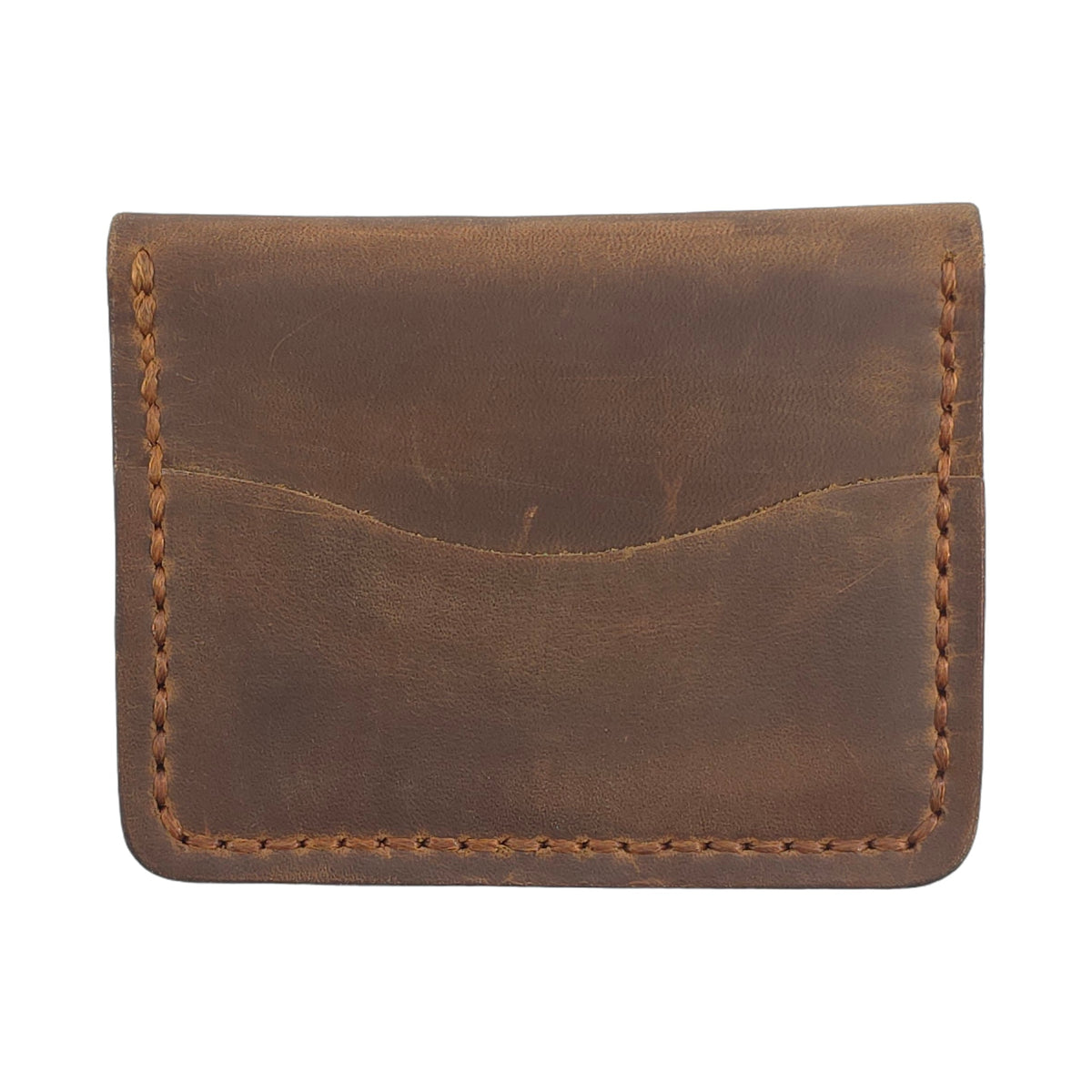 Hand stiched wallet - Dark Leathery Brown
